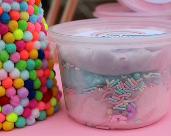 Handspun Cotton Candy-Cotton Candy Tubs-Made to Order-Candy Floss-Custom Party Favors-Fun Gift Ideas-Personalized Candy for Party- Birthday