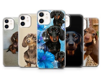Dackel Handyhülle Hunde Cover für iPhone 15, 14, 13 12 11 Pro, XR, Samsung A13, S22, S21 FE, A40, A72, A52, Pixel 6a