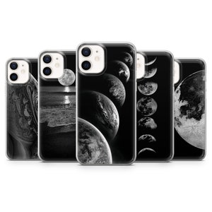 Funda de teléfono lunar, cubierta espacial para iPhone 15, 14, 13 12 11 Pro, XR, Samsung A13, S22, S21 FE, A40, A72, A52, Pixel 6a