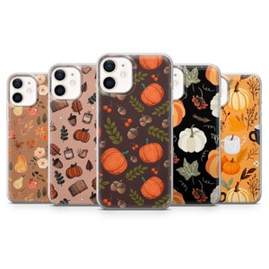 Custodia per telefono Autunno Zucche Autunno Halloween Cover per iPhone 15, 14, 13 12 11 Pro, XR, Samsung A13, S22, S21 FE, A40, A72, A52, Pixel 6a, 7
