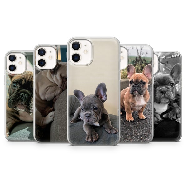 Französische Bulldogge Handyhülle für iPhone 15, 14, 13 12 11 Pro, XR, Samsung A13, S22, S21 FE, A40, A72, A52, Pixel 6a