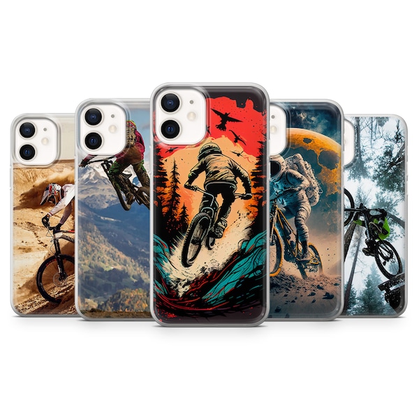 Mtb, BMX Phone Case Bicycle Cover for iPhone 15, 14, 13 12 11 Pro, XR, Samsung A13, S22, S21 FE, A40, A72, A52, Pixel 6a