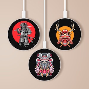 Samurai Wireless Charger japon Charging Station for iPhone 13, 12, 11, XR, XS, 7, 8+ for Samsung Note 10, 20, S20, S21, S22, Z fold