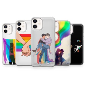 LGBTQ, Phone Case Rainbow Cover for iPhone 15, 14, 13 12 11 Pro, XR, Samsung A13, S22, S21 FE, A40, A72, A52, Pixel 6a, 7