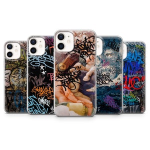 Graffiti Phone Case Street Art Cover for iPhone 15, 14, 13 12 11 Pro, XR, Samsung A13, S22, S21 FE, A40, A72, A52, Pixel 6a