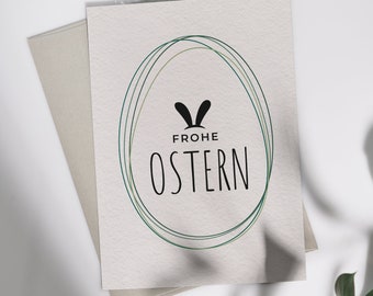 Osterkarte minimalistisch | Klappkarte oder Postkarte