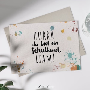 Fichas de matrícula escolar "eres un escolar" | Tarjeta plegable o postal