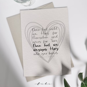 Carte de voeux "coeur unique" | carte pliante ou carte postale