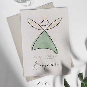 Gratulationskarte Firmung "Engel" | Klappkarte oder Postkarte
