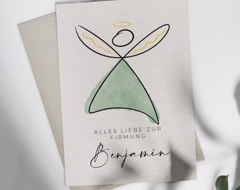 Confirmation Congratulations Card "Angel" | Folding Card or Postcard