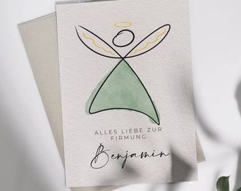 Congratulations card Confirmation "Angel" | Folding card or postcard