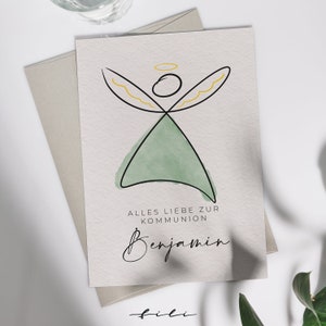 Congratulations card communion "Angel" | Folding card or postcard
