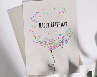 Geburtstagskarte Ballon | Klappkarte oder Postkarte