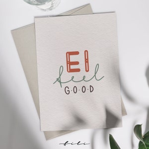 Cartão de Páscoa "Ei feel good" | cartão dobrável ou postal