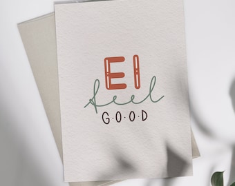 Osterkarte "Ei feel good" | Klappkarte oder Postkarte