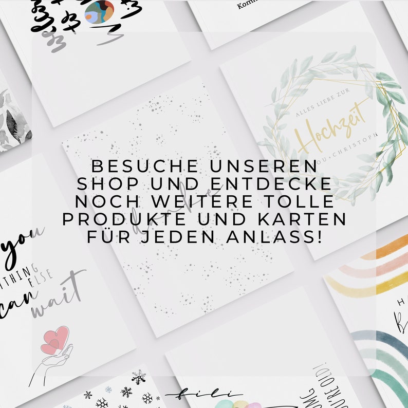 Geburtstagskarte Handlettering Klappkarte oder Postkarte Bild 7