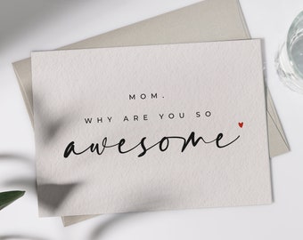 Grußkarten Muttertag "awesome" | Klappkarte oder Postkarte