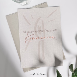 Biglietto di auguri per la Comunione "Candela" | biglietto pieghevole o cartolina