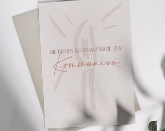 Congratulations card communion "candle" | Folding card or postcard