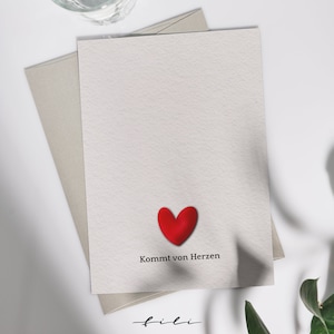 Biglietto di auguri a forma di cuore | biglietto pieghevole o cartolina