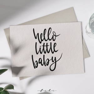 Felicitatiekaart Baby "Hallo" | vouwkaart of ansichtkaart