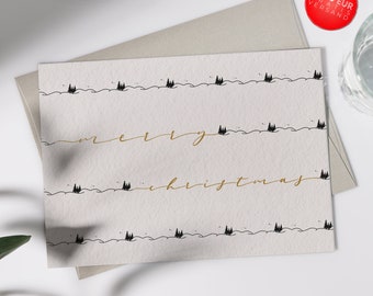 Christmas card landscape | Folding card or postcard