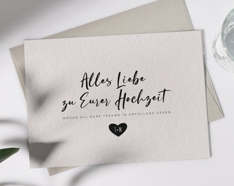 Carte de mariage « All Love » | Carte pliante ou carte postale