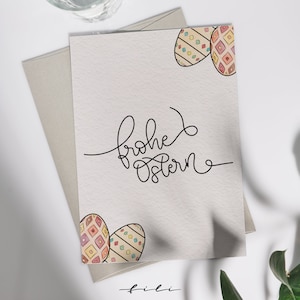 Cartão de Páscoa "Feliz Páscoa" | cartão dobrável ou postal