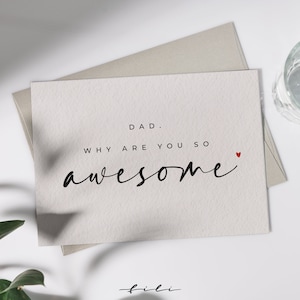 Grußkarten Vatertag "awesome" | Klappkarte oder Postkarte