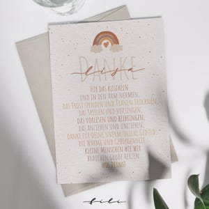 Dankeskarte Kindergarten Erzieher/in (personalisierbar) | Klappkarte oder Postkarte