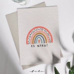 Obtenha bem logo o arco-íris do cartão | Cartão dobrável ou cartão postal