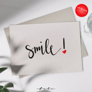 Carte de voeux "sourire" | carte pliante ou carte postale