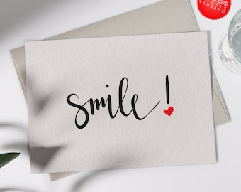 Grußkarte "smile" | Klappkarte oder Postkarte