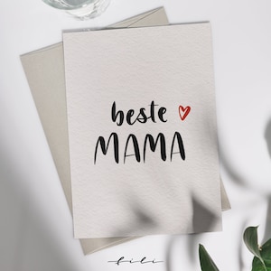 Wenskaarten Moederdag "beste mama" | vouwkaart of ansichtkaart