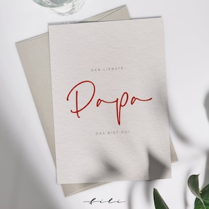 Tarjetas de felicitación Día del Padre "El Queridísimo" | Tarjeta plegable o postal