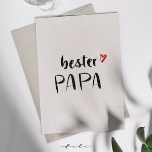 Greeting cards Father's Day "best dad" | Folding card or postcard