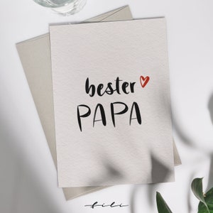 Greeting cards Father's Day "best dad" | Folding card or postcard