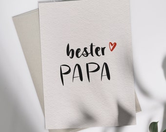Greeting cards Father&#39;s Day &quot;best dad&quot; | Folding card or postcard