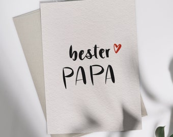 Biglietti d'auguri Festa del Papà "miglior papà" | Biglietto pieghevole o cartolina