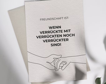 Grußkarte Freundschaft | Klappkarte oder Postkarte