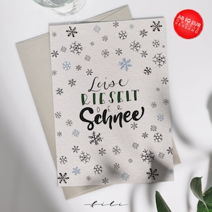 Weihnachtskarte "Leise rieselt der Schnee" | Klappkarte oder Postkarte