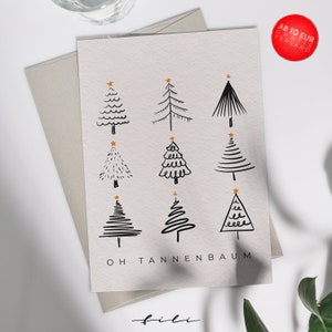 Christmas card Oh Christmas tree Folding card or postcard image 1