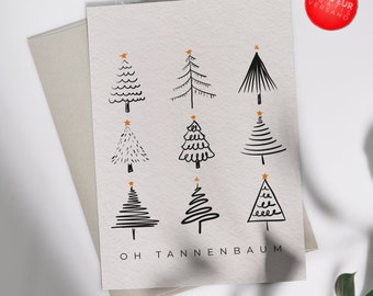Cartolina di Natale "Oh albero di Natale" | Biglietto pieghevole o cartolina