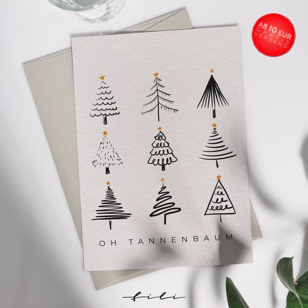 Weihnachtskarte "Oh Tannenbaum" | Klappkarte oder Postkarte