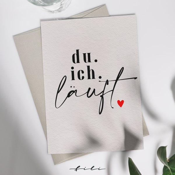 Greeting cards "you. I. run" | Folding card or postcard