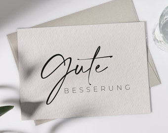 Genesungskarte "Gute Besserung" | Klappkarte oder Postkarte