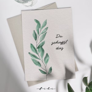 Carte de voeux "Tu peux le faire" | carte pliante ou carte postale