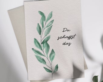 Greeting card "You can do it" | Folding card or postcard