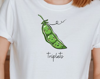 Triplets Shirt, Gift for triplets, Peas Shirt, Siblings Shirt, Gift for siblings, Triplets, Triplets Tshirt, Cute triplets shirt, Twins