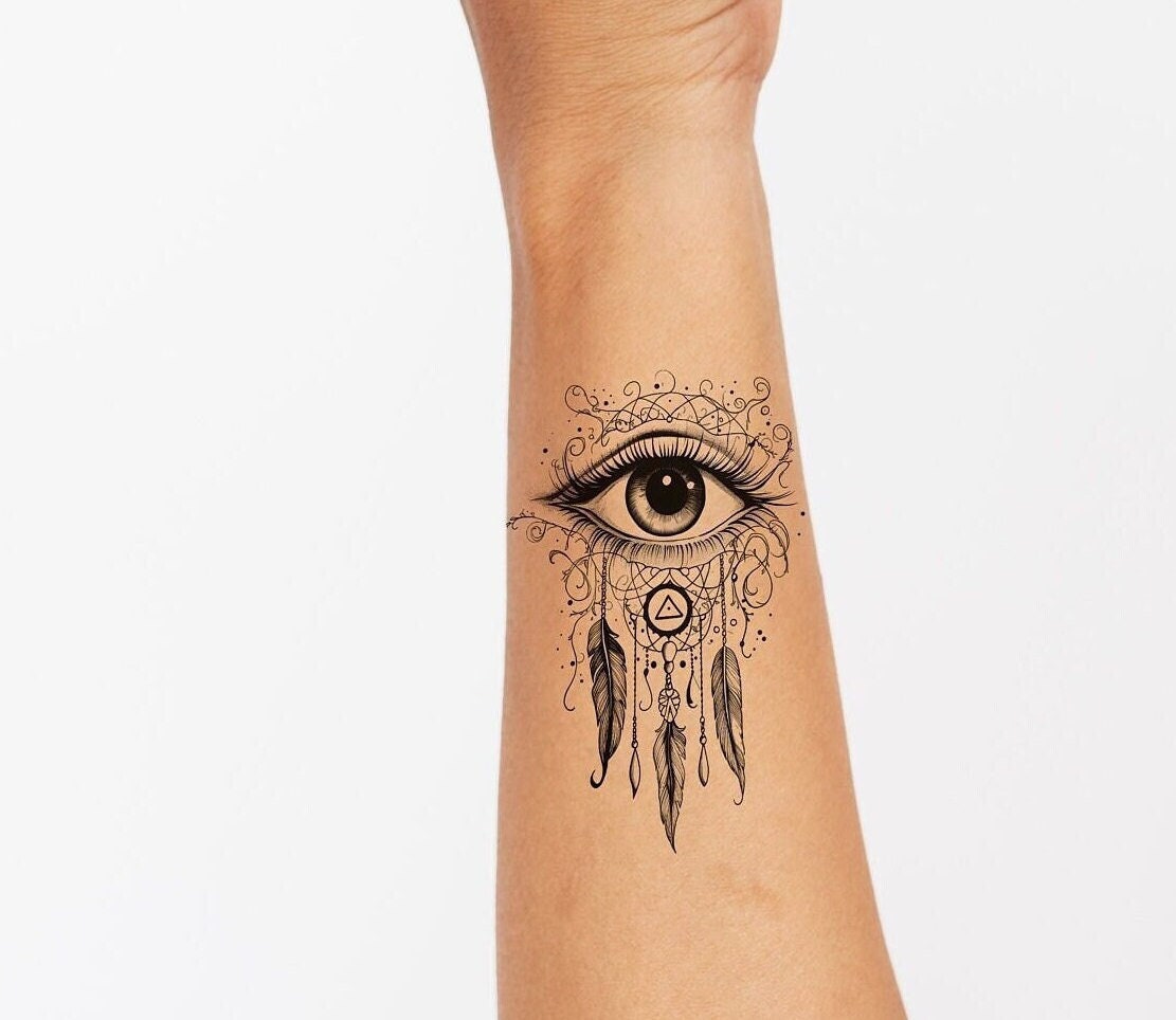 Buy Not so Evil Eyes White Temporary Tattoo Online in India  Etsy